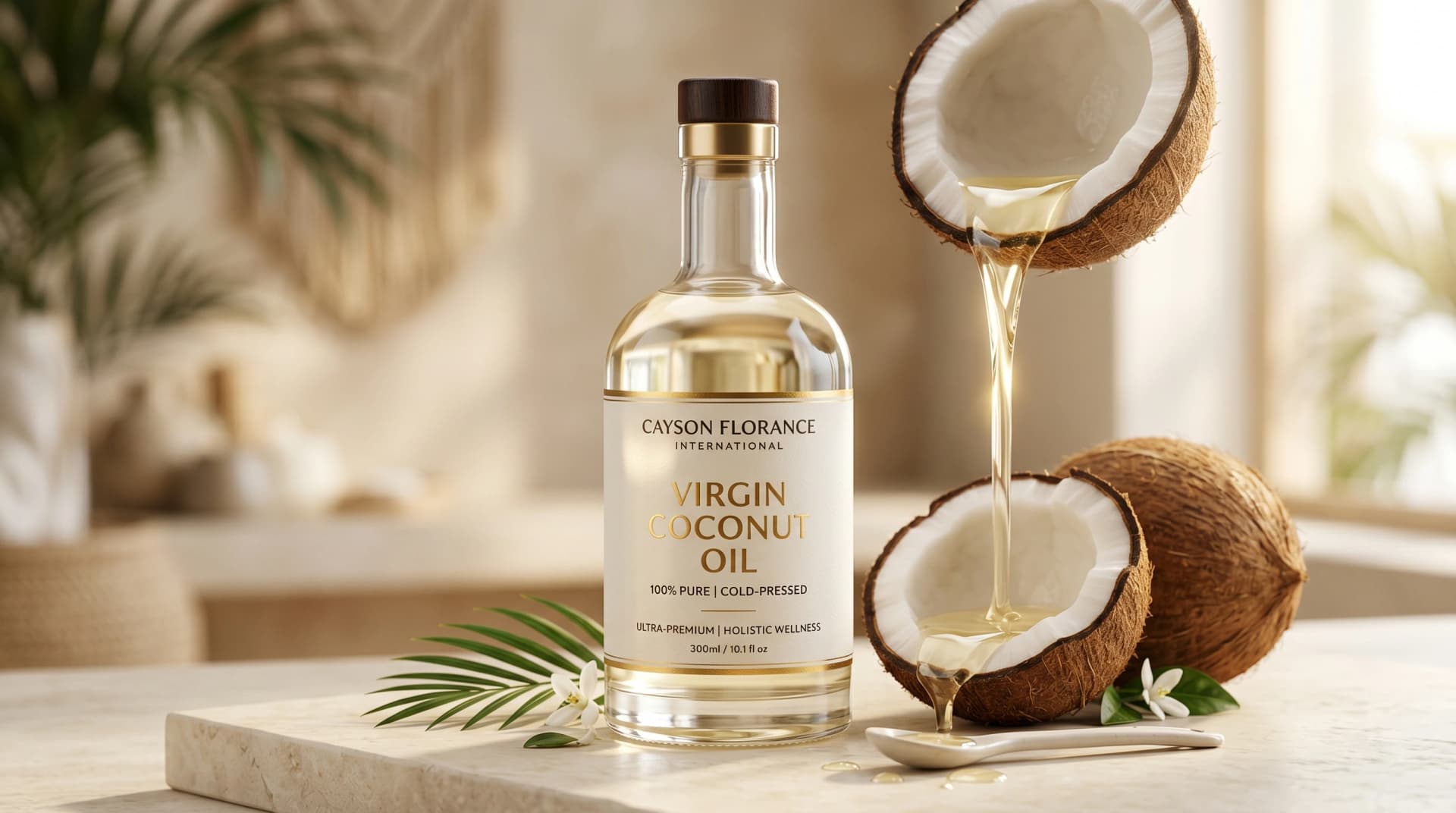 100% Pure Virgin Coconut Oil — Crafted from the freshest coconut milk using advanced cold-pressed extraction te...