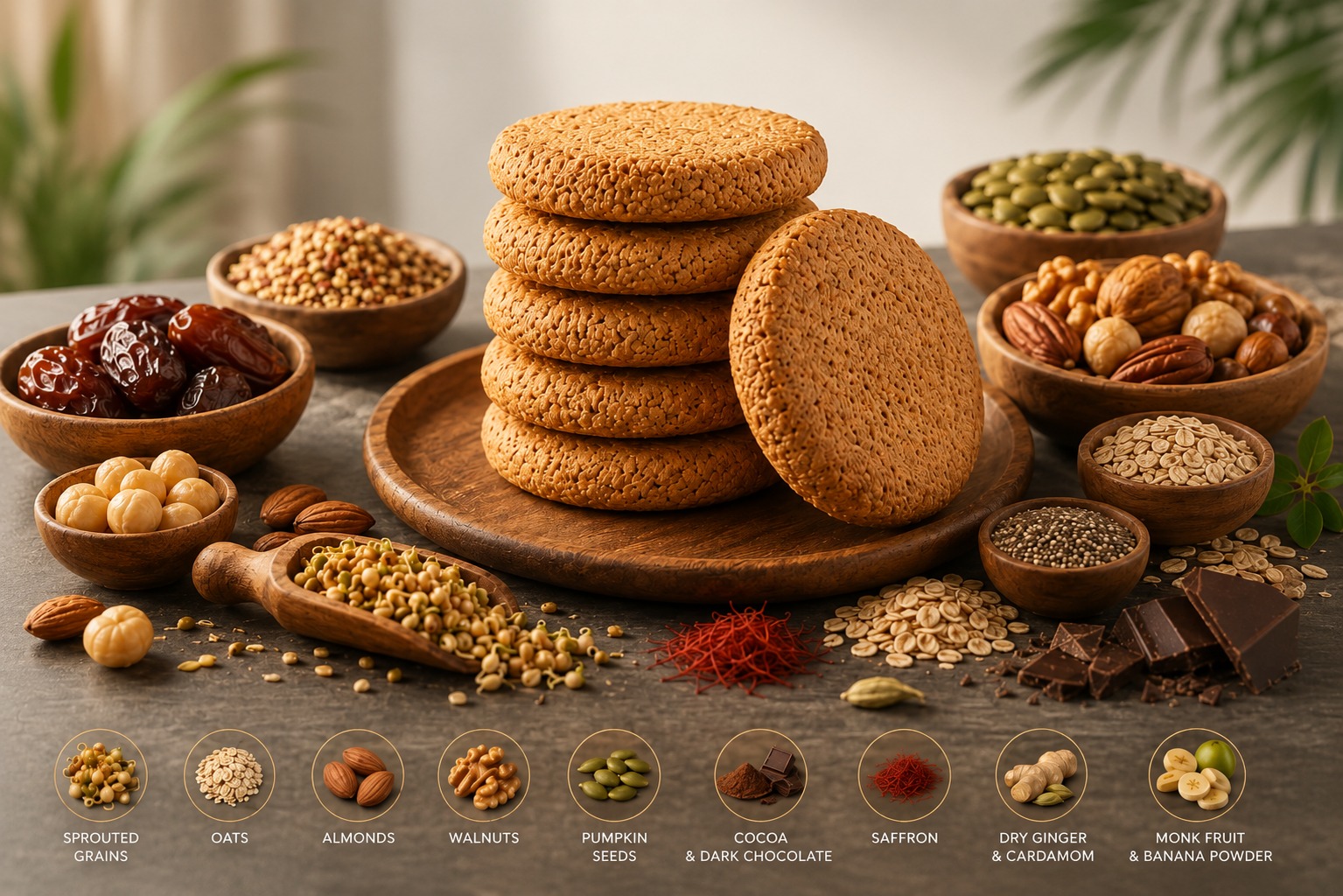 Premium Sprouted Grain Biscuits — A revolutionary healthy biscuit crafted with 28 powerful natural superfoods incl...