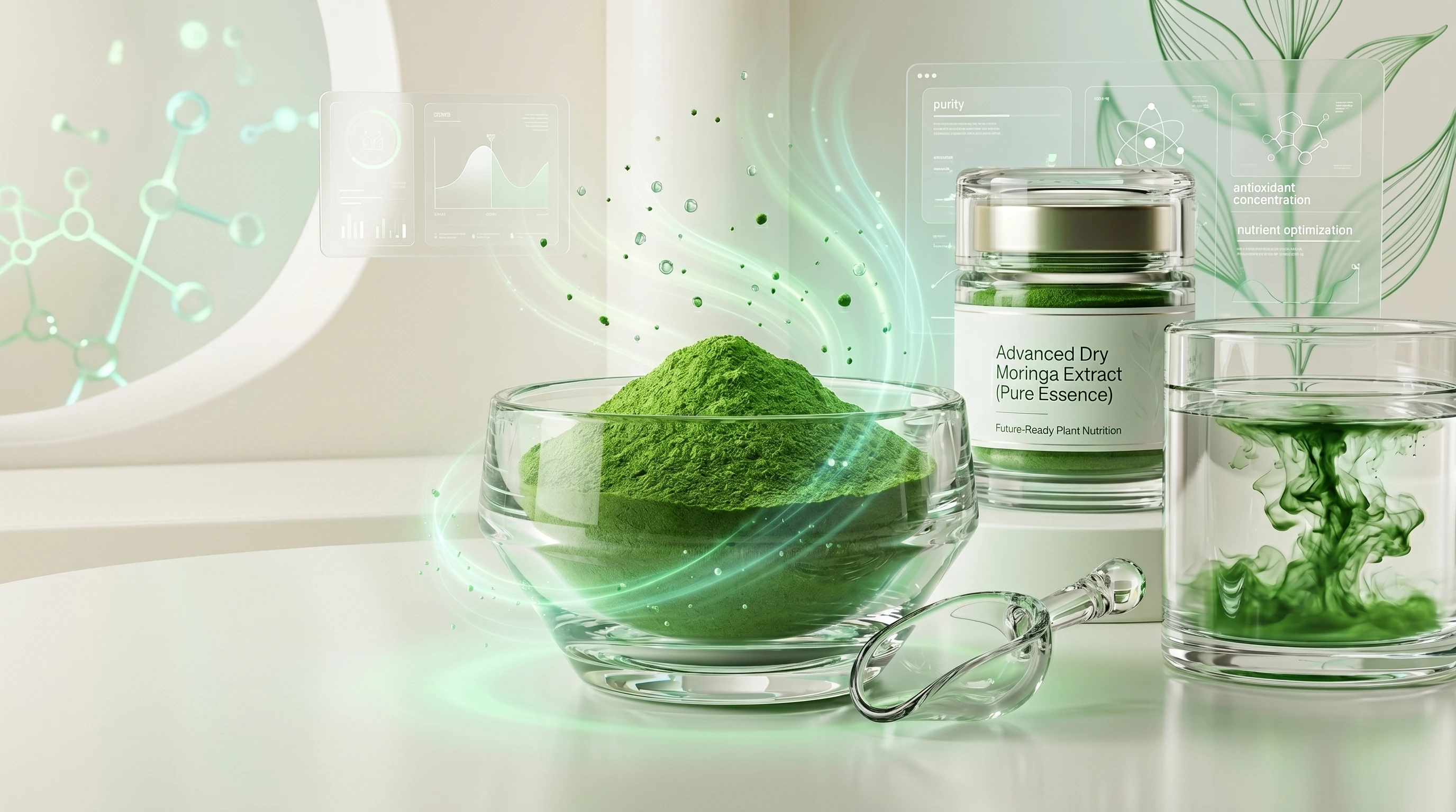 Bio-Active Moringa Dry Extract — ultra-fine water-soluble moringa nutraceutical ingredient