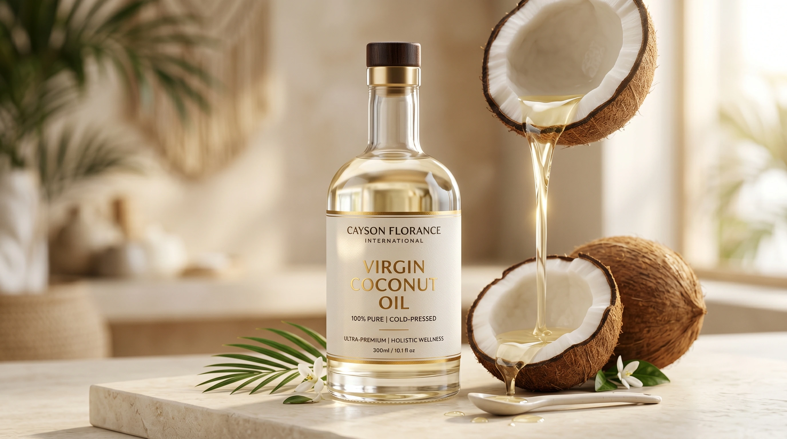 100% Pure Cold Pressed Virgin Coconut Oil by Cayson Florance — Kerala sourced